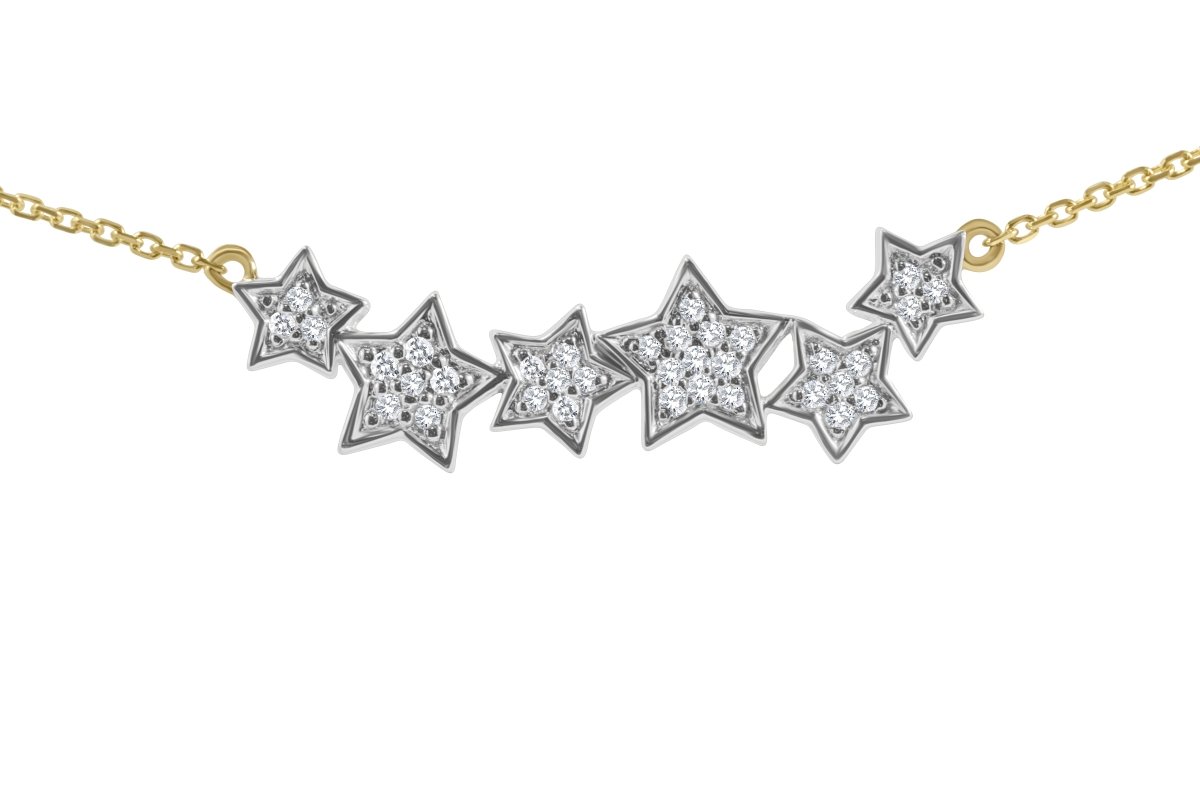 Six store star necklace