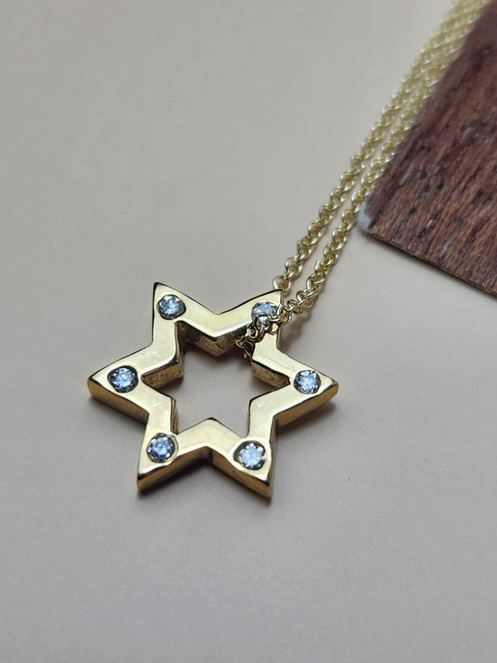 Double Jewish Diamond Star of David