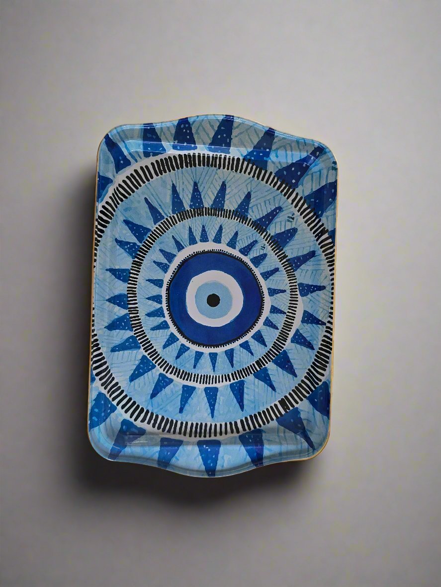 12x8 Blue Single Evil Eye Tray