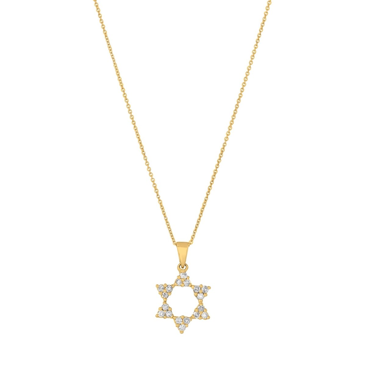 Classy Diamond Jewish Star of David Necklace for Women