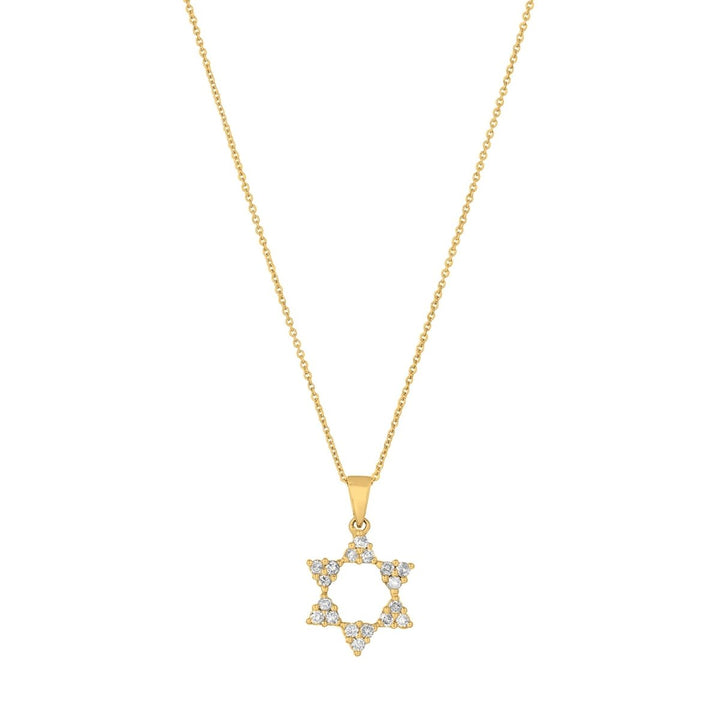 Classy Diamond Jewish Star of David Necklace for Women