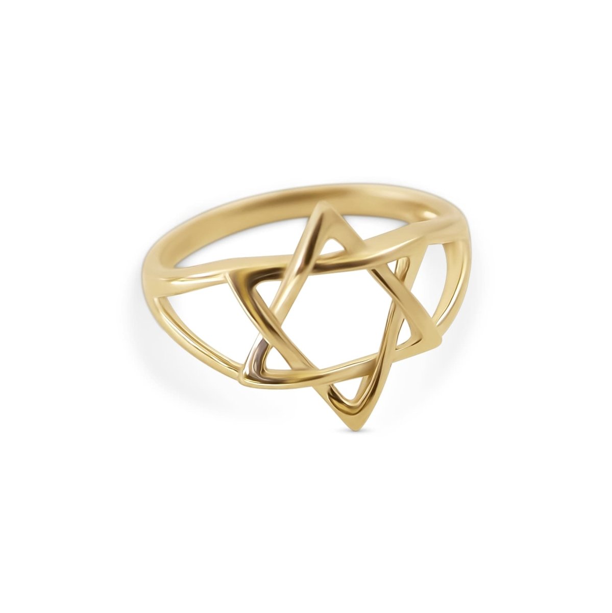 Jewish Star Ring in Solid Gold