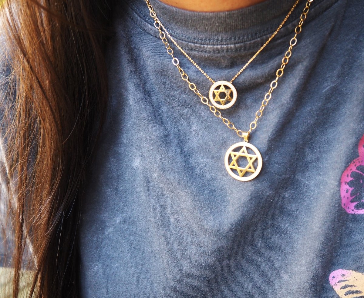 Star of David Medallion Necklace