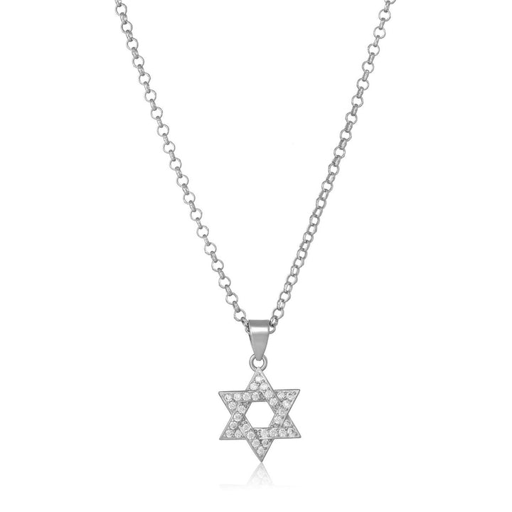 Sparkling Demure Star of David Necklace for Women