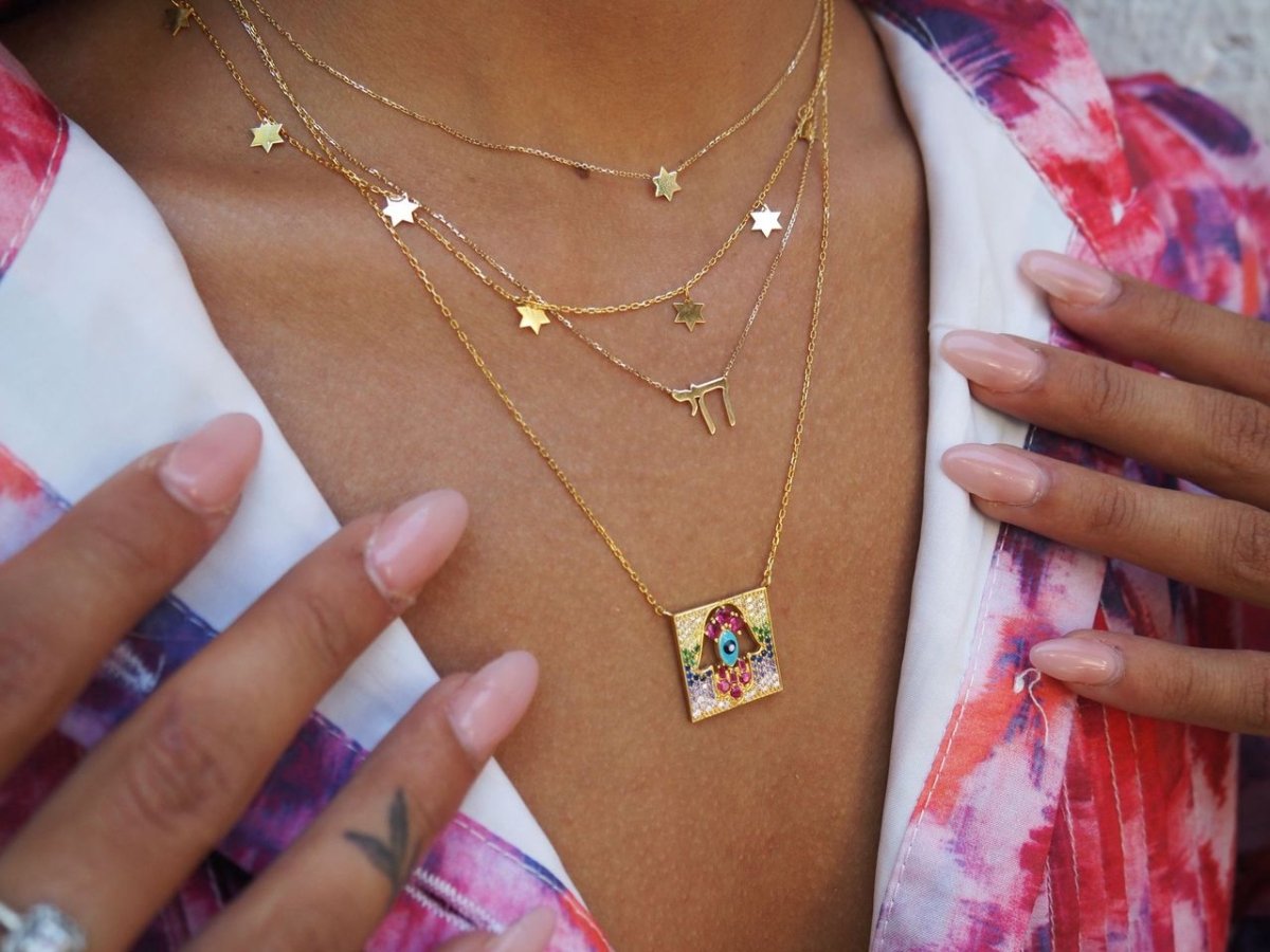 Jewish gold necklace online