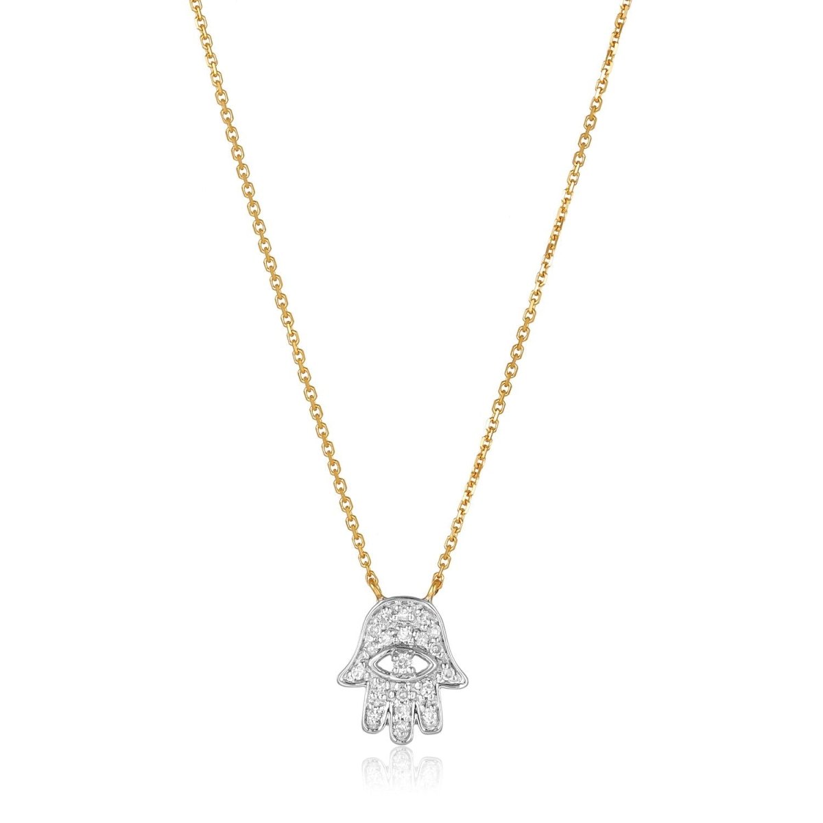 Diamond Hamsa on an Adjustable Chain