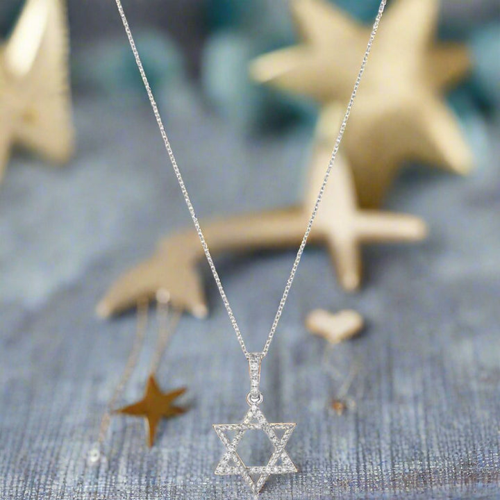 Diamond Jewish Star with More Diamonds 14k Gold