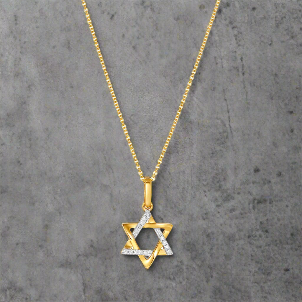 pendant jewish star necklace