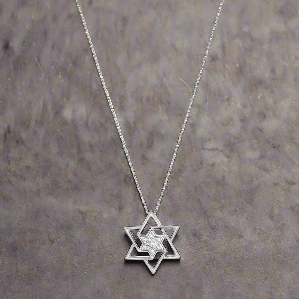 Abstract Star of David Judaic Jewelry in 14k Gold