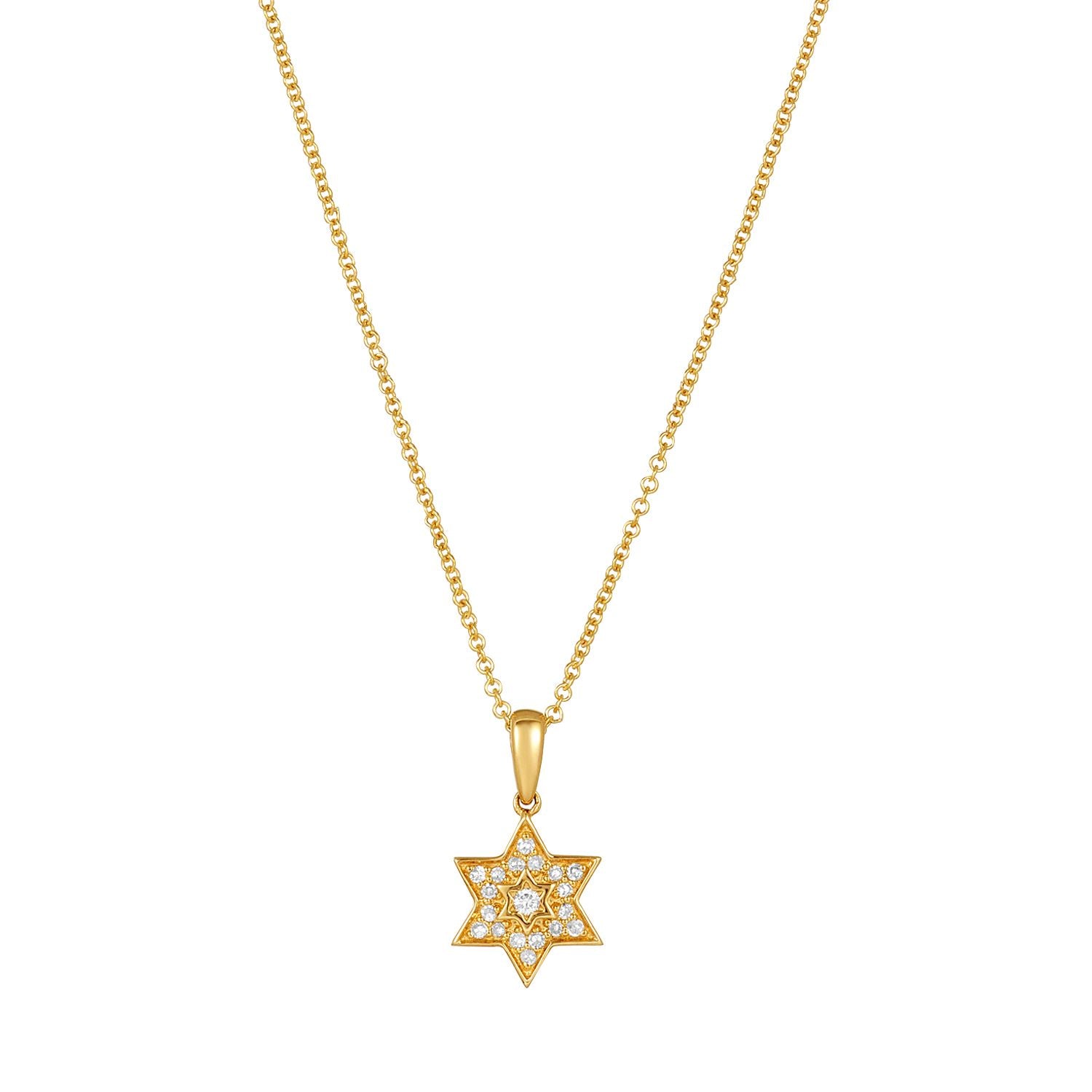 petite daily jewish star necklace