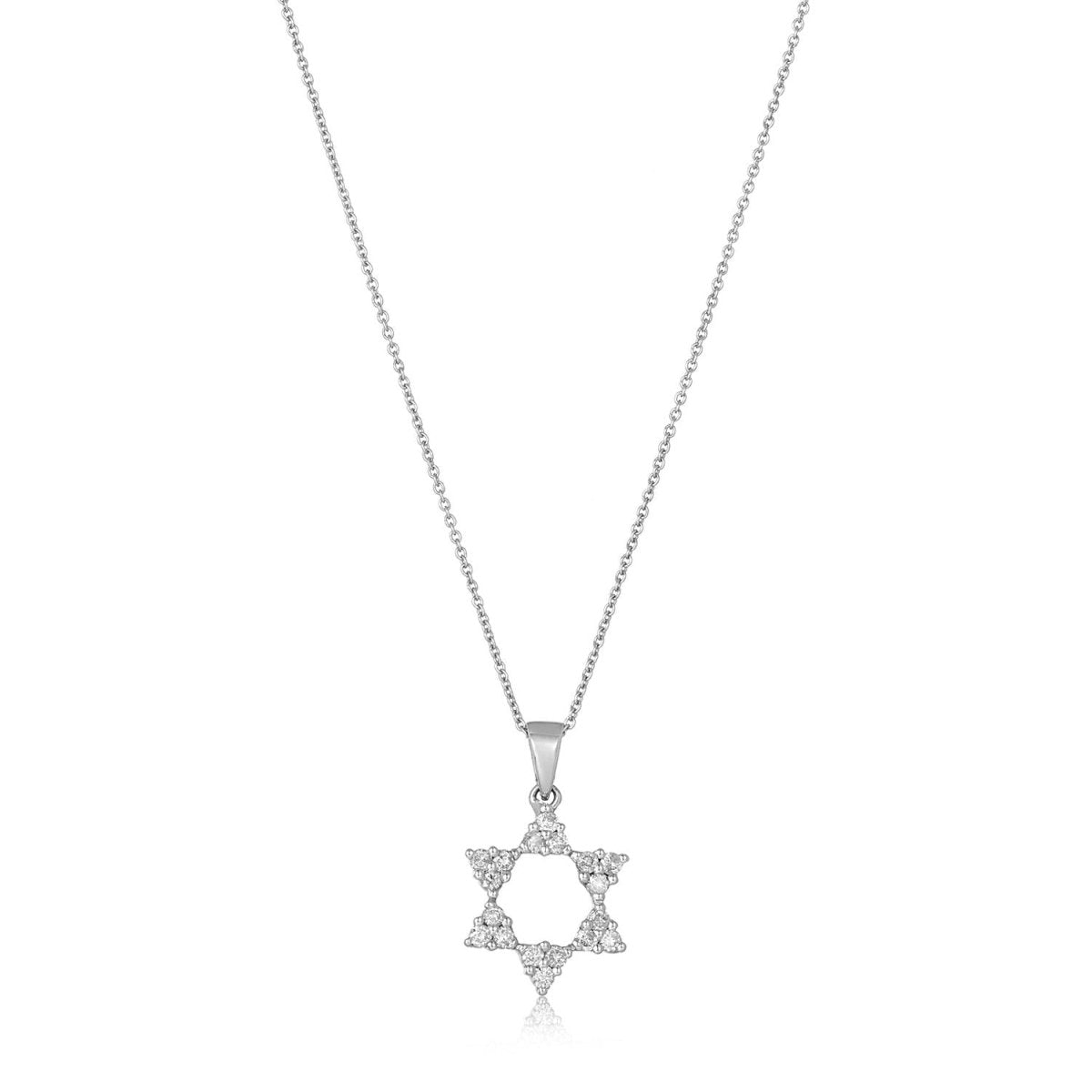 Classy Diamond Jewish Star of David Necklace for Women