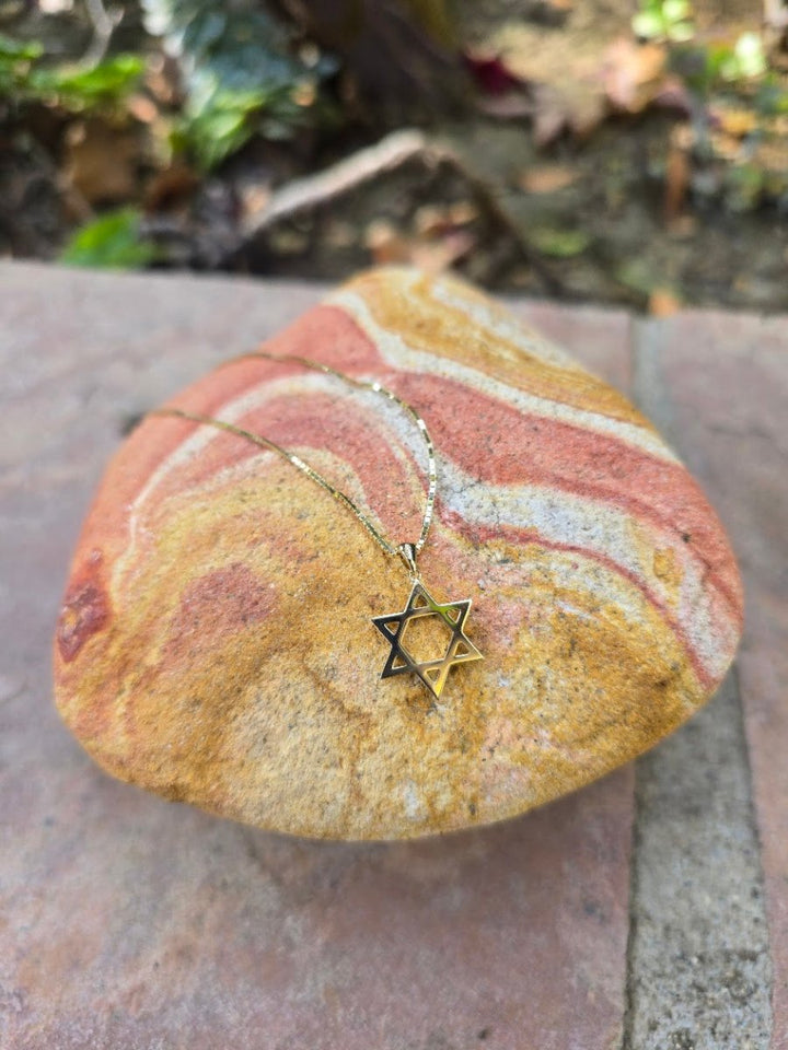 Solid 14k Gold Star of David