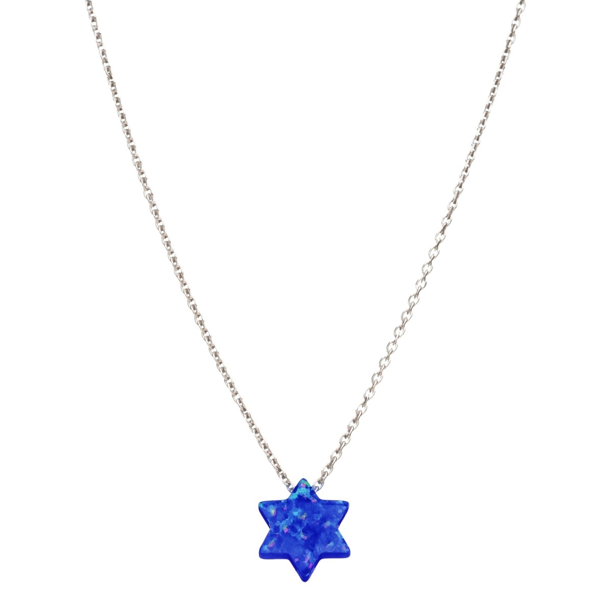 Opal Star of David Necklace