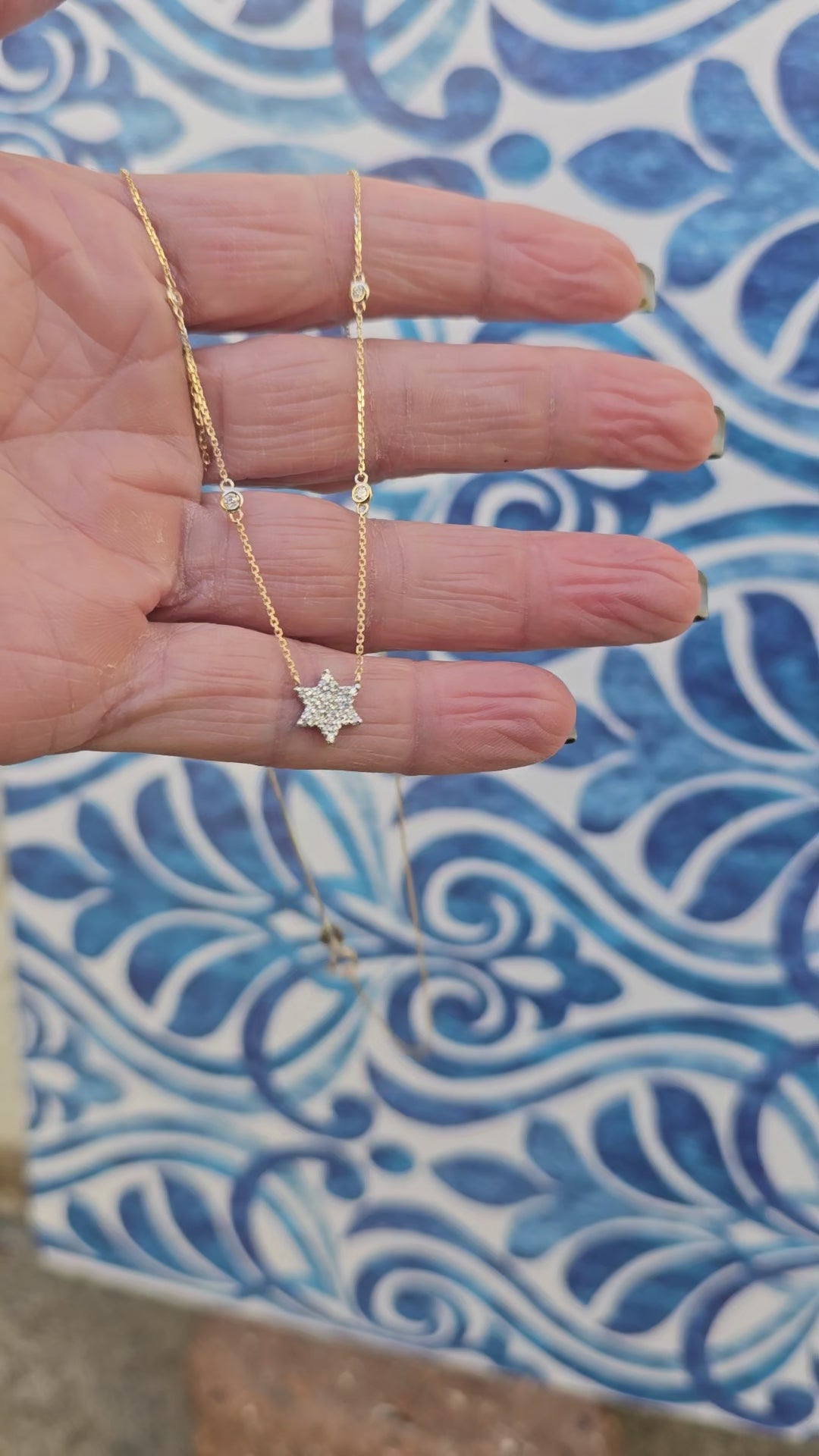 diamond star necklace