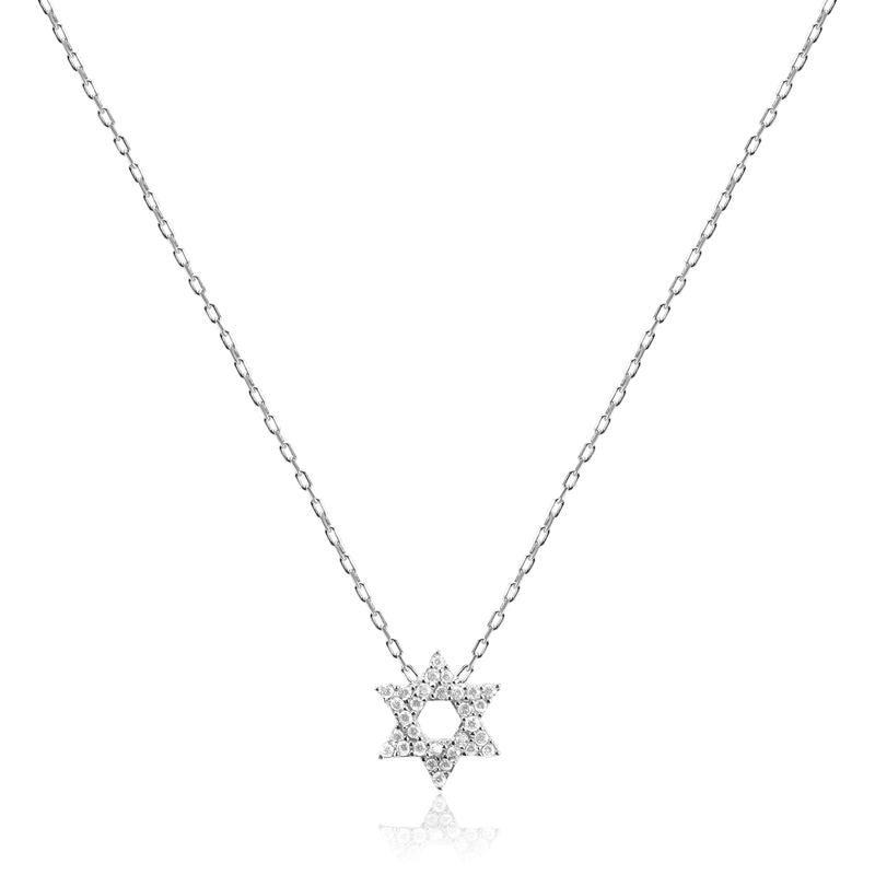 Open Judaica Jewish Star of David Necklace for Women and Girls