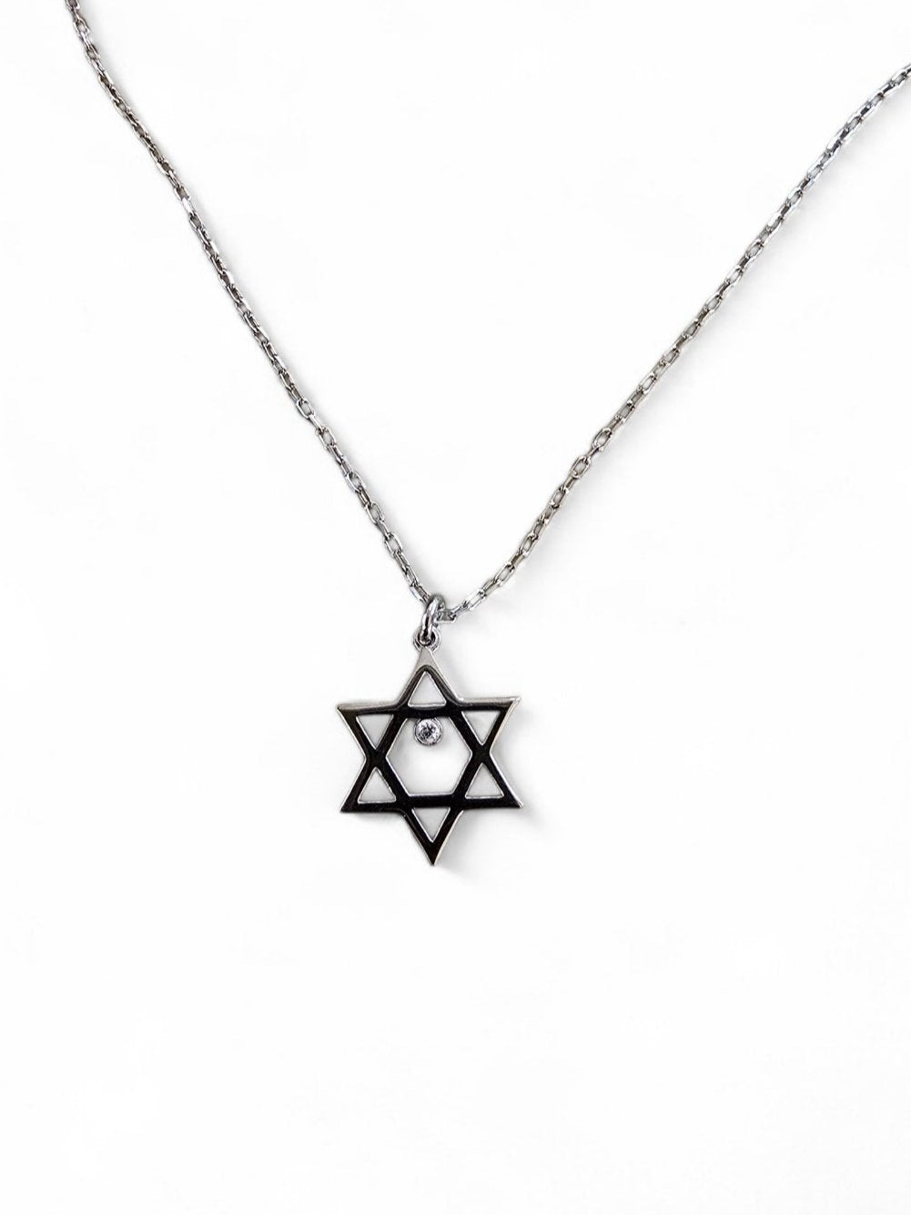 gemstone jewish star necklace 