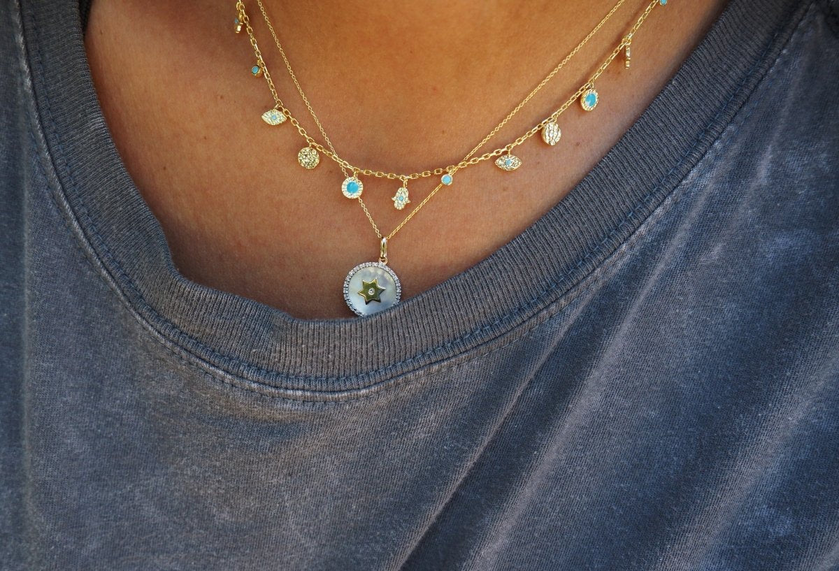 Hamsa and Evil Eye Charm Necklace