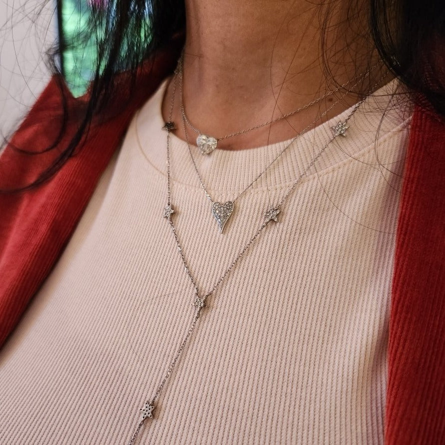 Elongated heart necklace online