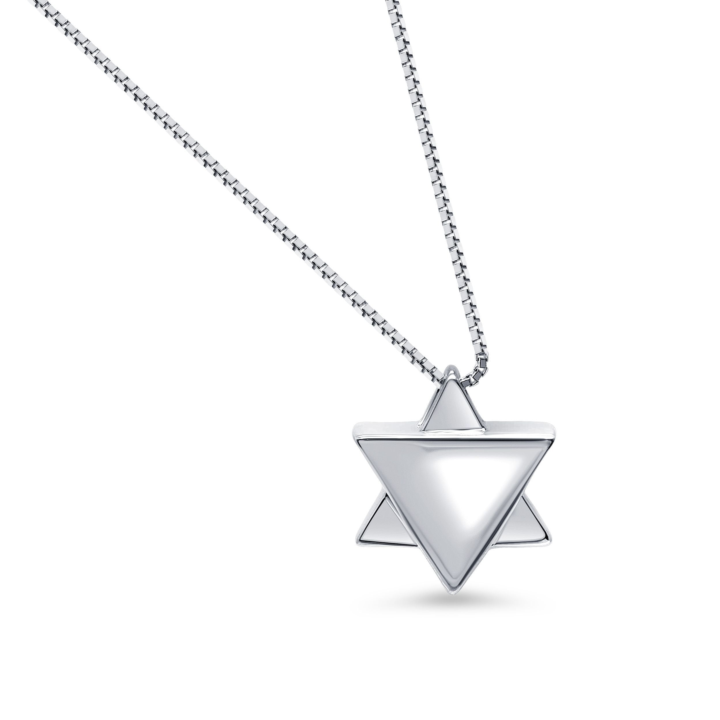 Classic Jewish Star of David Pendant in Sterling Silver