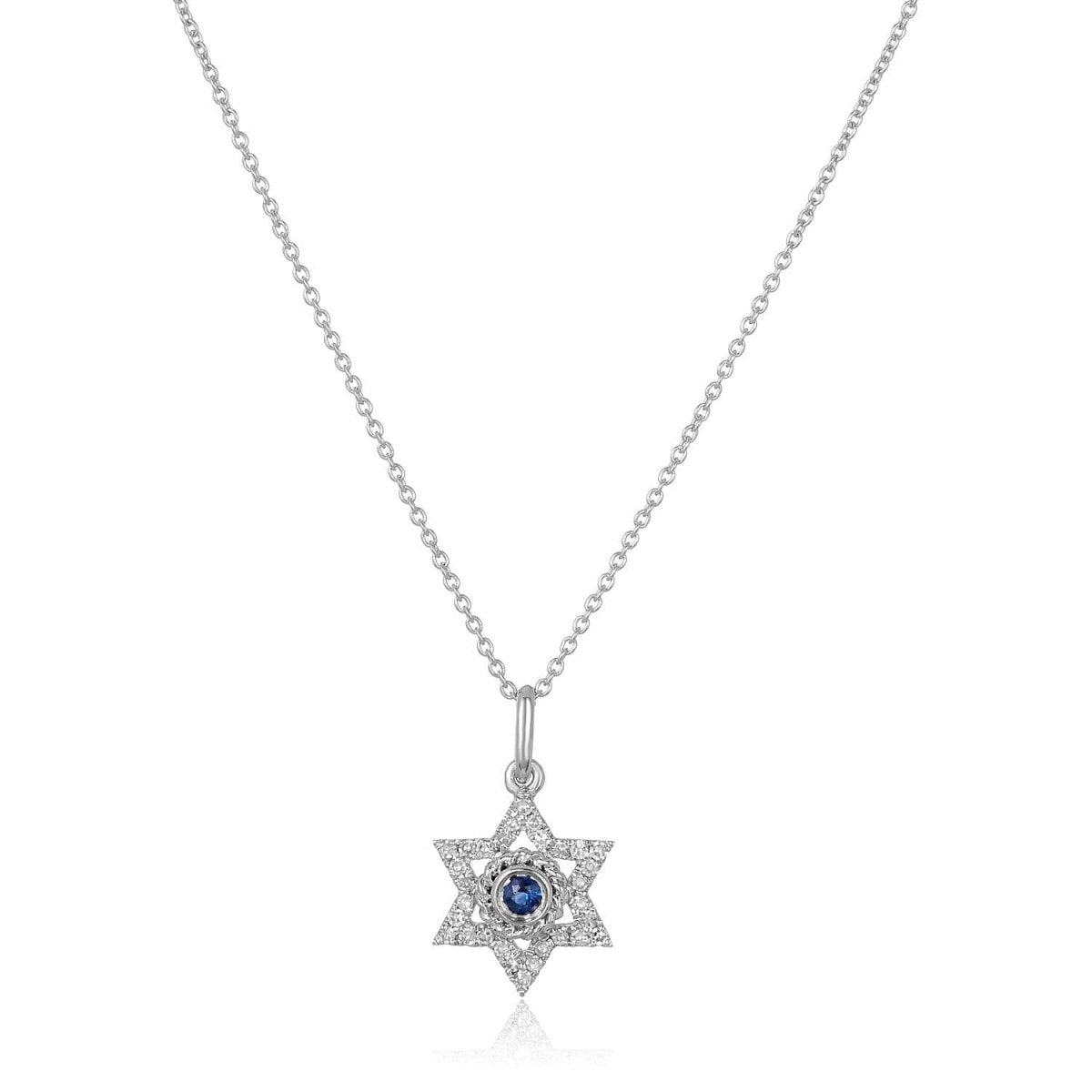 14K Yellow & White Gold Magnetic Diamond Star of David Necklace, Jewish  Jewelry | Judaica WebStore