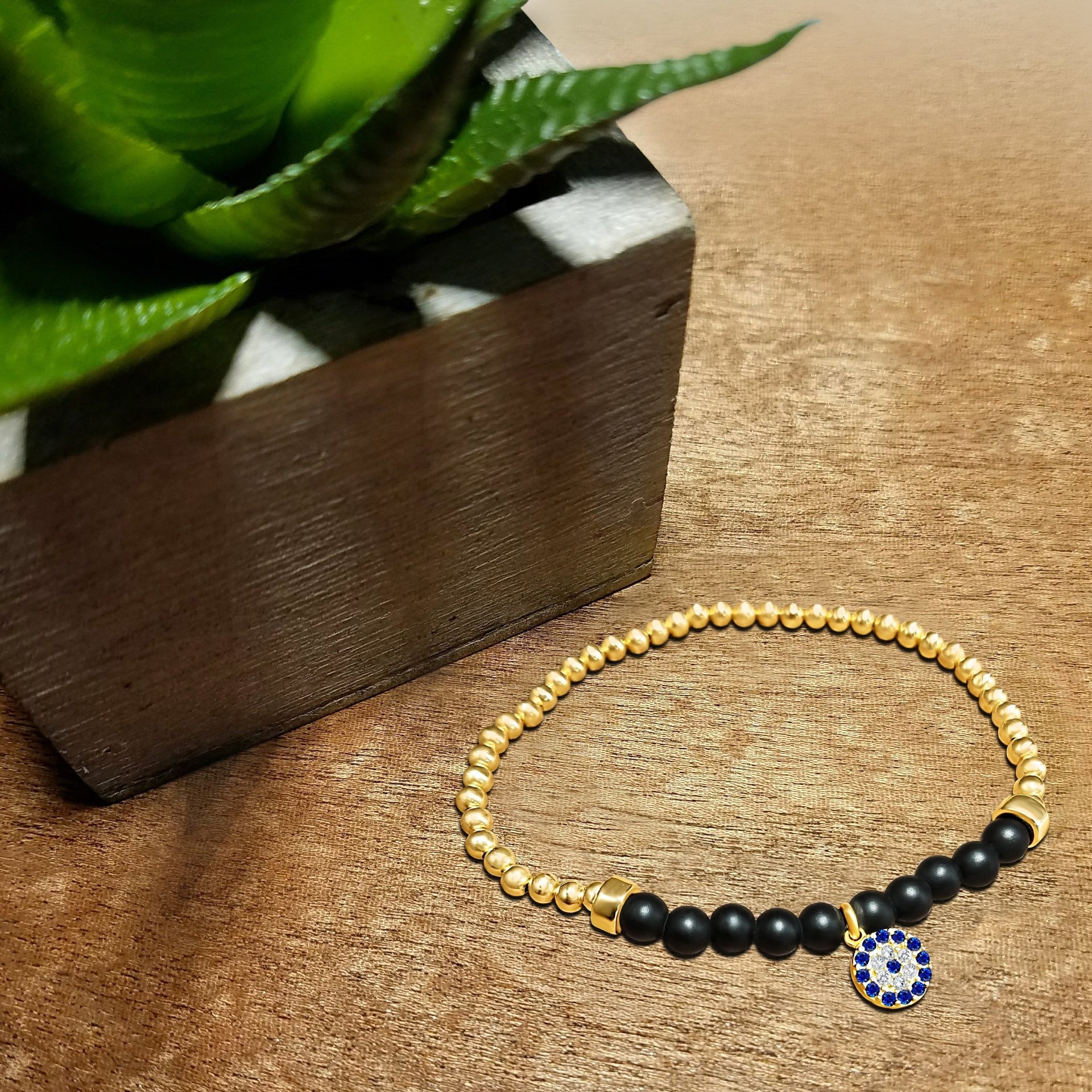 Evil Eye Beaded Bracelet handmade jewelry