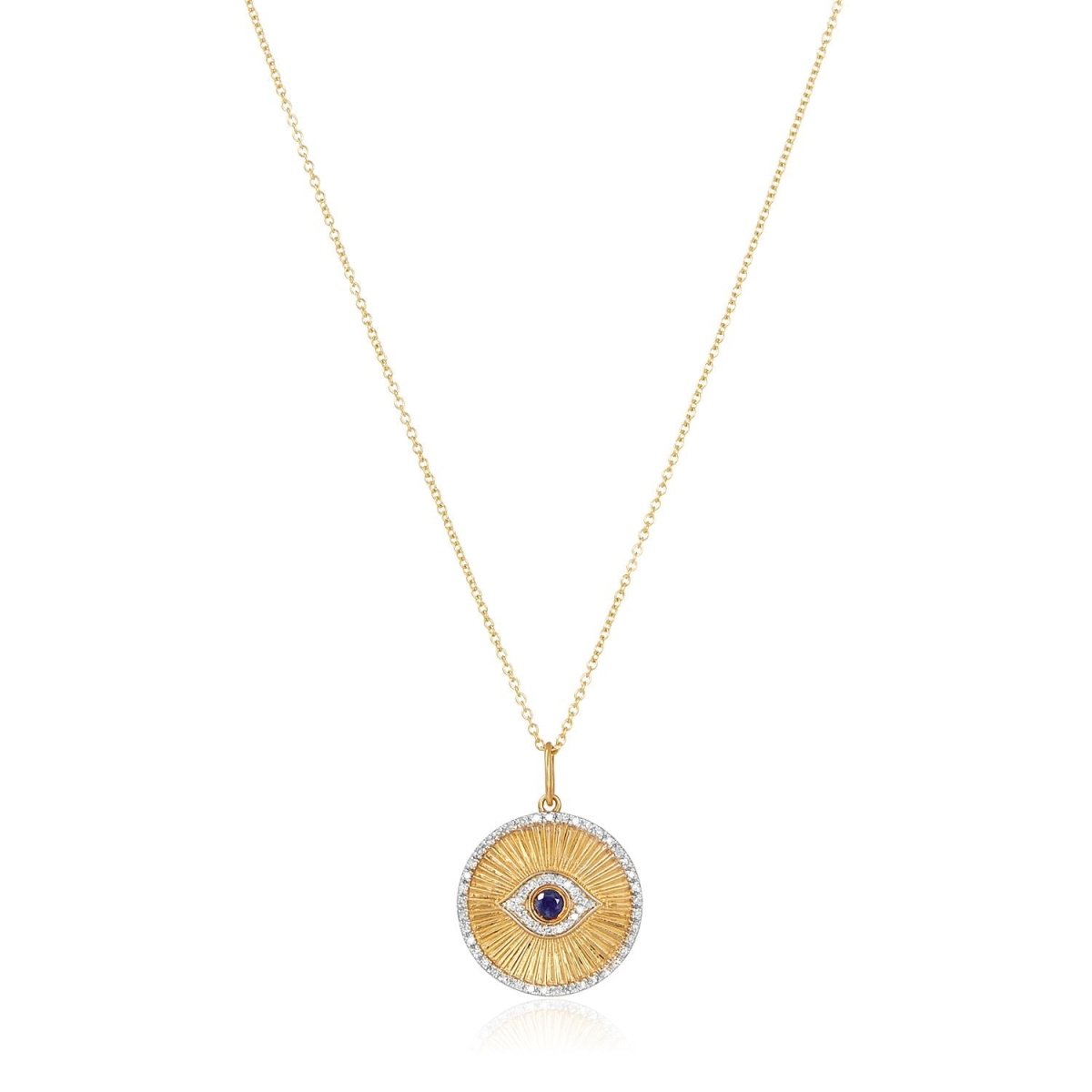 Evil Eye 14kt yellow gold necklace