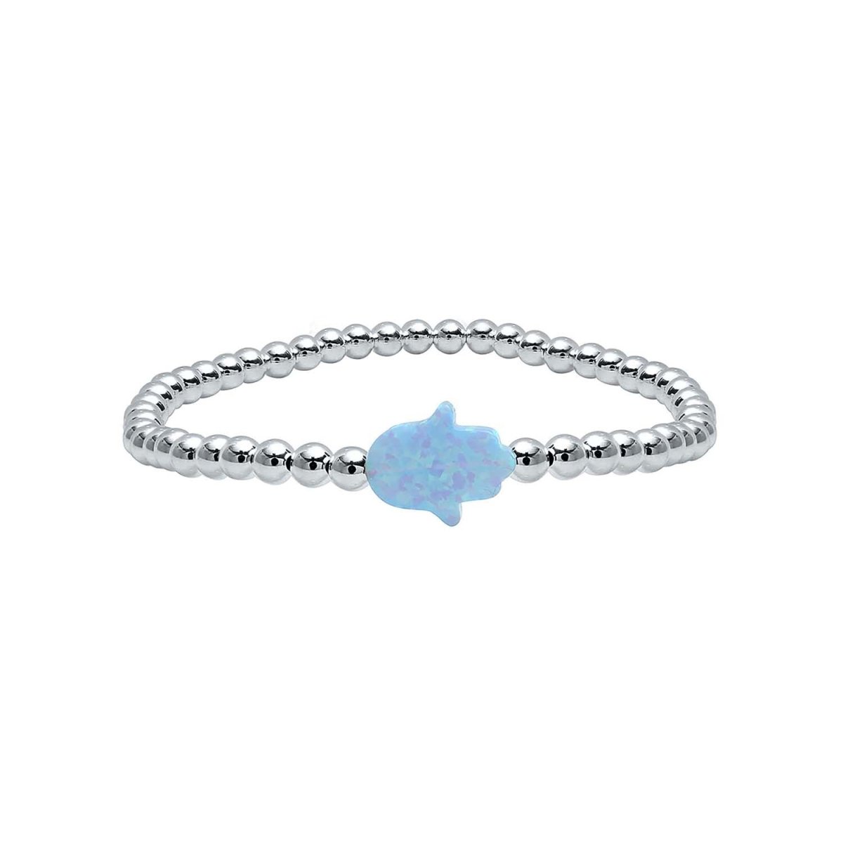 Hamsa Opal Stone Silver Sahmeran - Hamsa store bracelet