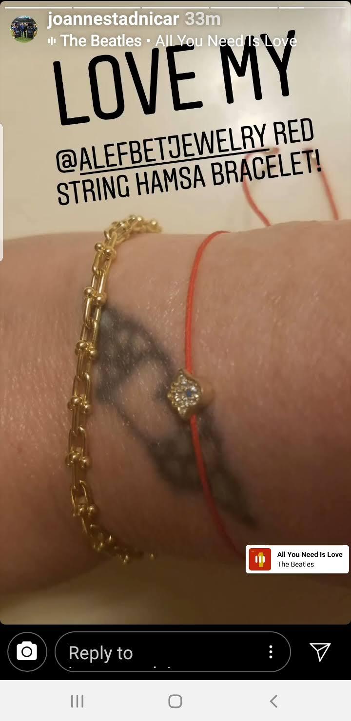 Red String Star Bracelet - Gold