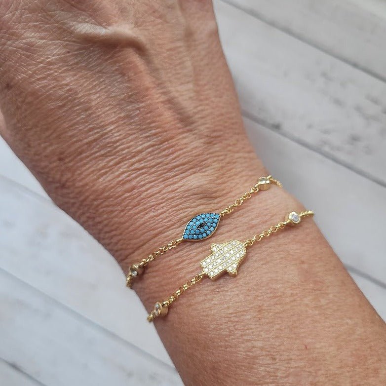 me.n.u Single Hamsa Bracelet - Gold