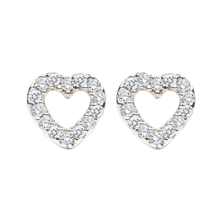 heart earring with diamond