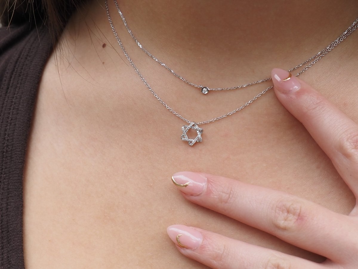 Diamond Dove Jewish Jewelry Star Pendant - Star of David - David Seiag –  ahuva.com