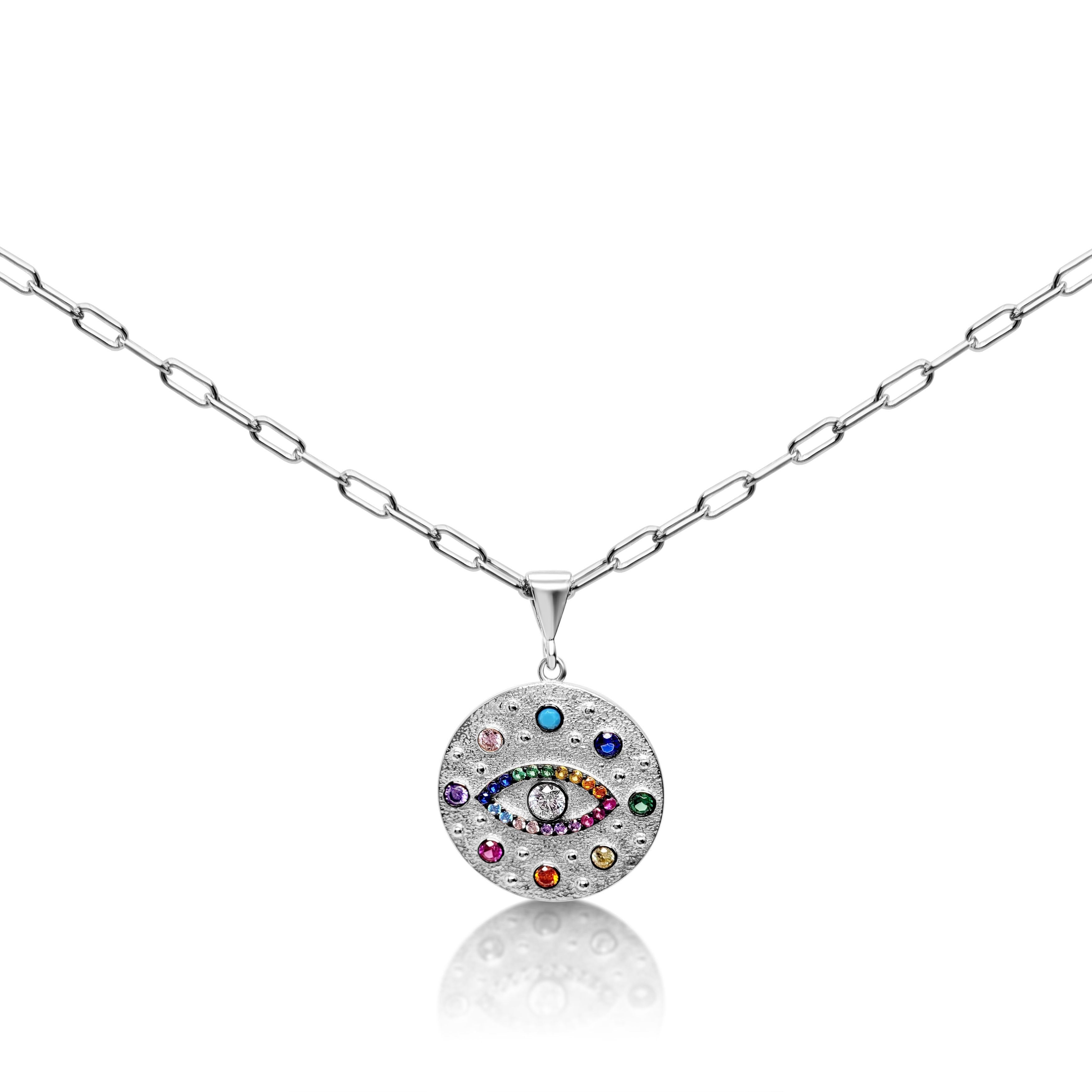 Colorful evil store eye necklace