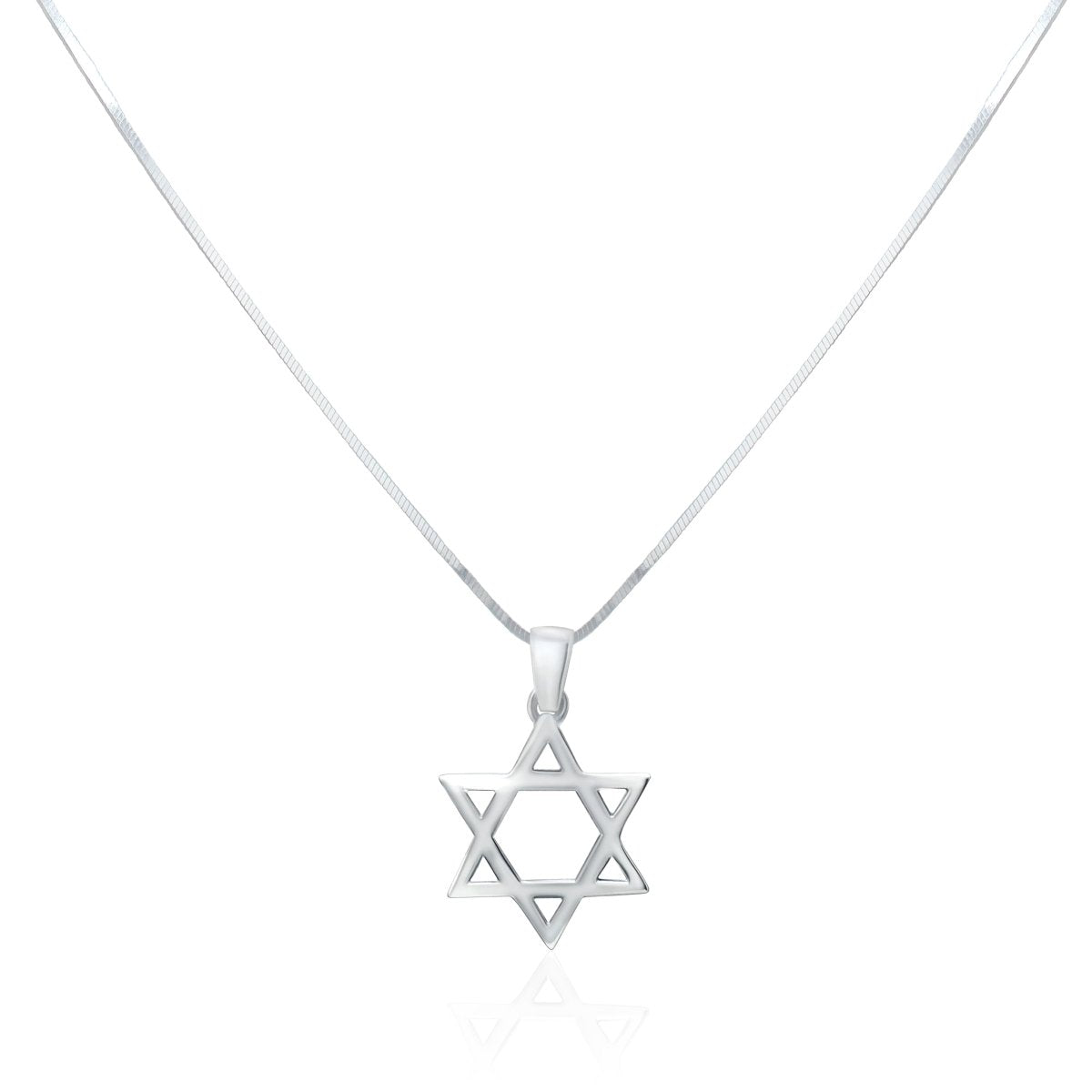 No Other Land: Silver and Gold Star of David Pendant Necklace for Men,  Jewish Jewelry | Judaica Web Store
