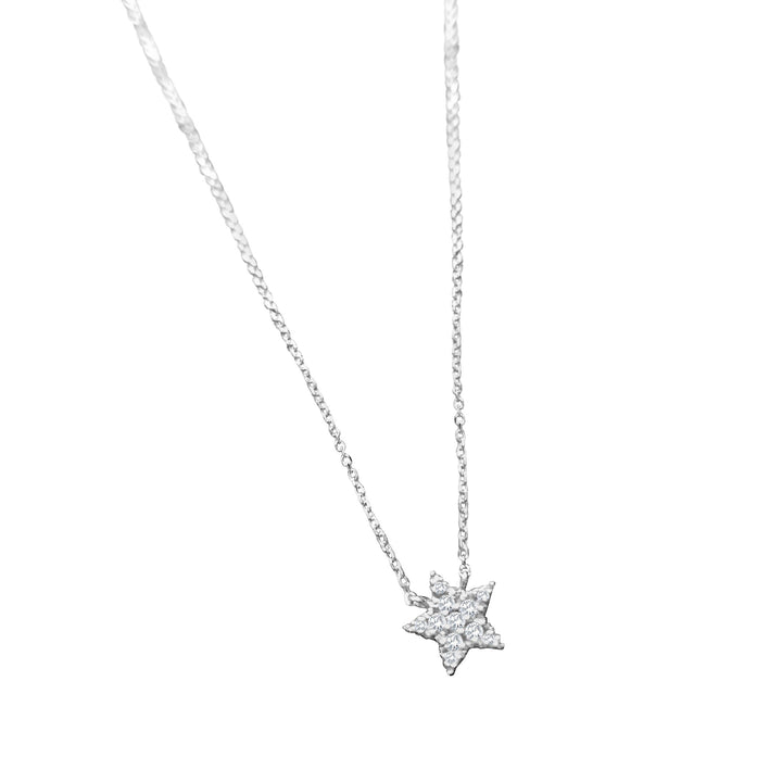 Diamond Sparkling Star Necklace in Gold