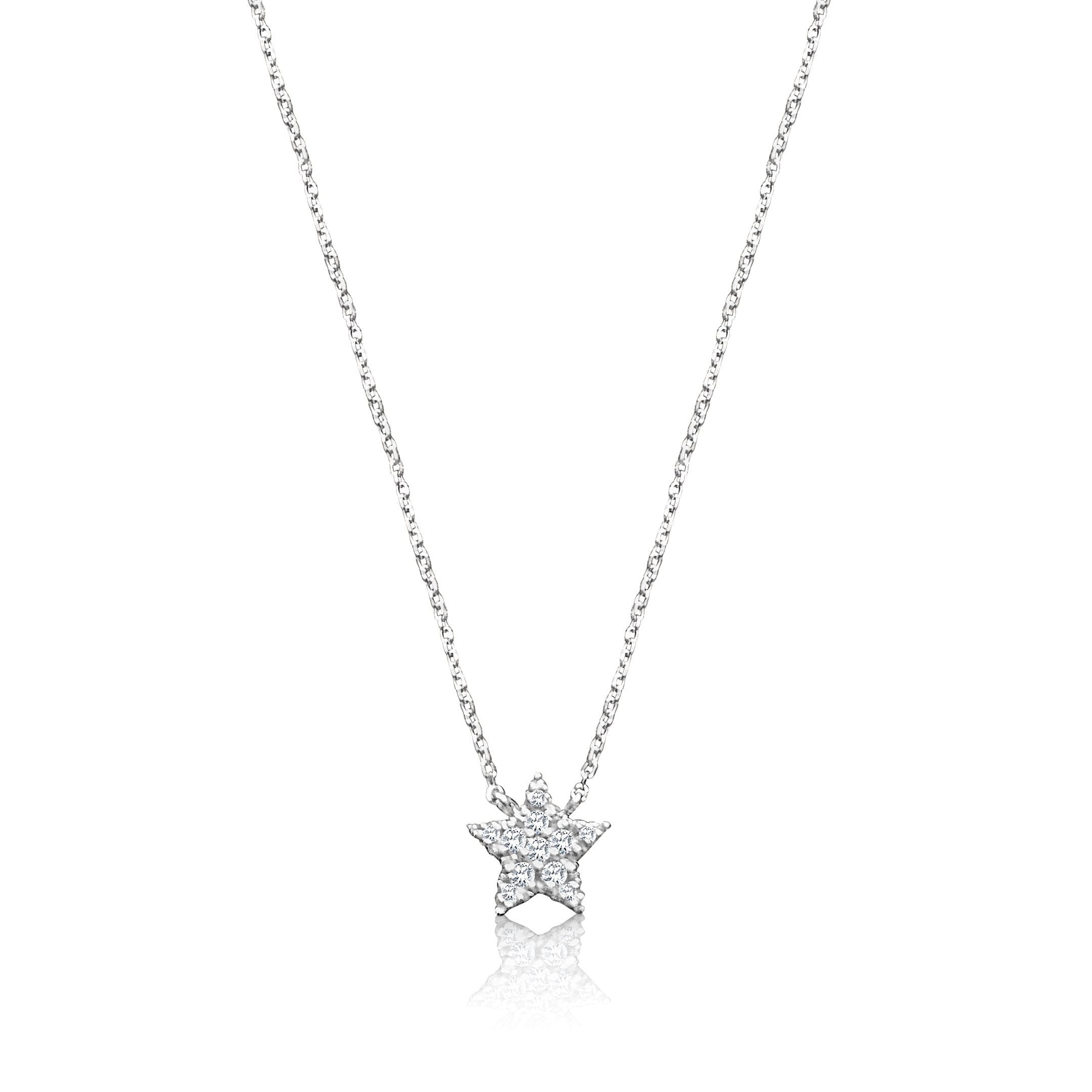 star necklace with diamonds