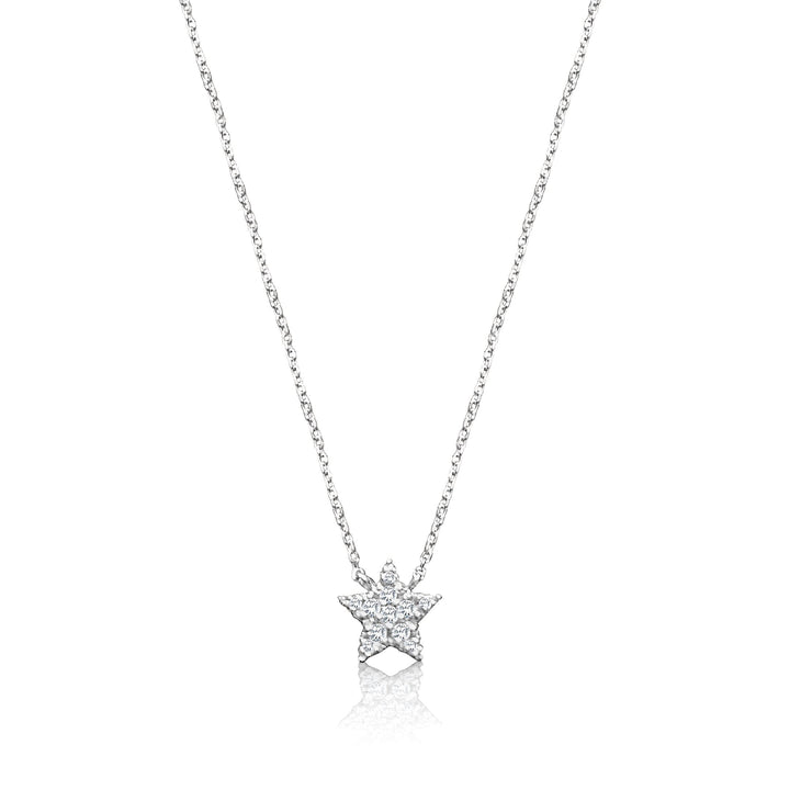 star necklace with diamonds